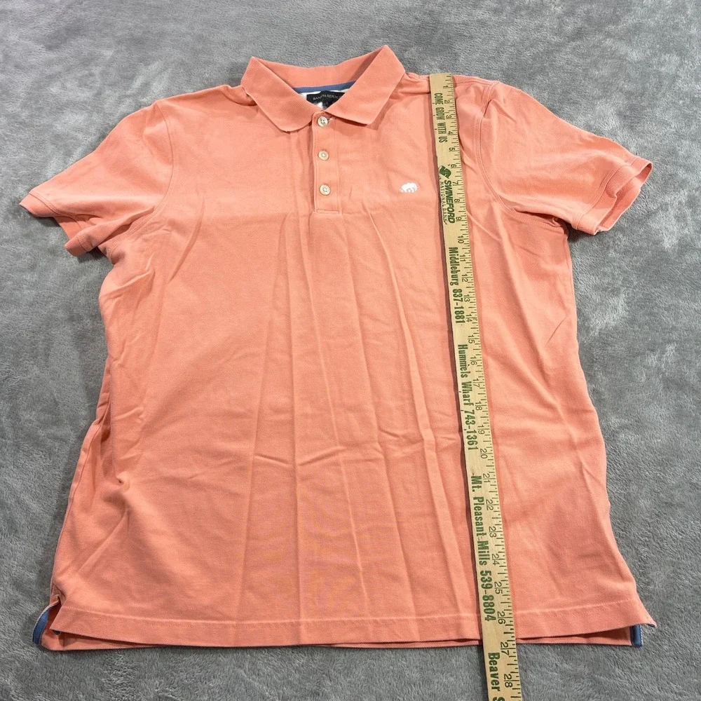 Banana Republic Polo Shirt Men Large Orange Elephant Logo Pique‎ S/249577-11